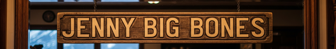 Jenny Big Bones Bar Sign with Shotgun